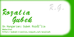 rozalia gubek business card